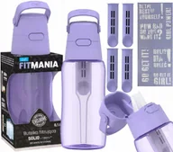 Butelki filtrujące - Butelka filtrująca Dafi Solid FitMania 0,5 lawendowa + 4 filtry naklejki - miniaturka - grafika 1