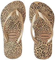 Moda i Uroda OUTLET - Havaianas Slim Animals szarozłote klapki japonki, piaskowo-szary/złoty, 10/11 UK dziecko, Piaskowy szary złoty - miniaturka - grafika 1
