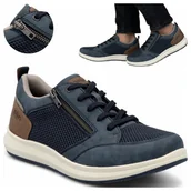 Półbuty męskie - Buty Męskie Półbuty Lekkie Wiosenne RIEKER Wygodne Sportowe Oddychające Buty Męskie Półbuty Lekkie Wiosenne RIEKER 44 Wygodne Sportowe Oddychające - miniaturka - grafika 1