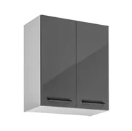 Szafki kuchenne - Szafka kuchenna, górna, Frida, 60x30x72 cm, biały, grafit, połysk - miniaturka - grafika 1