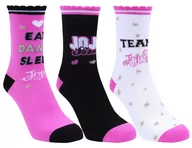 Skarpetki dla dzieci - 3X Różowo-Czarne Skarpetki Jojo Siwa - miniaturka - grafika 1