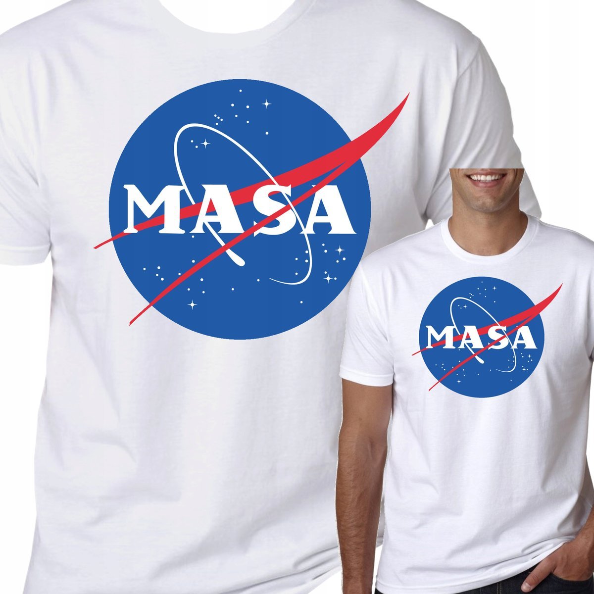 T-Shirt KOSZULKA MASA NASA SIŁOWNIA PREZENT S 0461