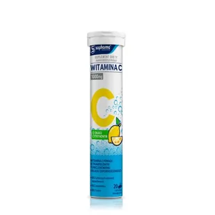 WITAMINA C 1000mg smak cytrynowy, 20tabl. musujących - Witaminy i minerały - miniaturka - grafika 1