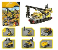 Klocki - KLOCKI POJAZDY BUDOWLANE TECHNICZNE BUDOWA KOPARKA ZESTAW KLOCKÓW 6w1 - miniaturka - grafika 1