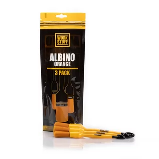 Akcesoria do mycia samochodu - Work Stuff Detailing Brush Albino Orange 3 pack - zestaw pędzelków detailingowych - grafika 1