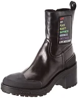 Botki damskie - Love Moschino Damskie sztyblety St.tod.quad70 Vitello, czarny, 37 EU - miniaturka - grafika 1