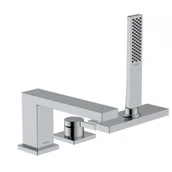 Baterie wannowe i prysznicowe - HANSGROHE 73443000 Tecturis E 3-otworowa, jednouchwytowa bateria na brzeg wanny z sBox, element zewnętrzny Chrom - miniaturka - grafika 1