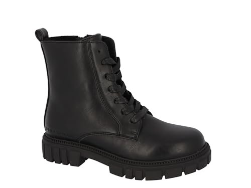 TOM TAILOR Dziewczęce 6370400001 modne kozaki, Black khaki., 40 EU