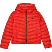 Kurtki damskie - Kurtka puchowa dla chłopca 4F M460 pomarańczowa 4FJWAW24TDJAM460 70S 146cm - miniaturka - grafika 1