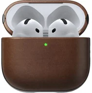Akcesoria do słuchawek - Nomad Modern Leather Case, brown - Airpods 4 - miniaturka - grafika 1