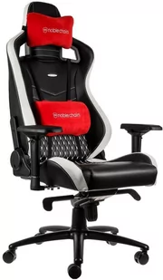 Noblechairs EPIC Gaming Skórzany Czarno-Biały NBL-RL-EPC-001 - Fotele gamingowe - miniaturka - grafika 1