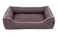 Legowiska dla psów - Wygodne legowisko posłanie dla psa Boksera Sofa Mallorca Comfort 100x75 kolory brąz/biały - miniaturka - grafika 1