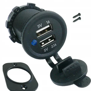 Ładowarka Samochodowa 2 x Usb 3,1A Gniazdo 12V 24V - Ładowarki samochodowe - miniaturka - grafika 1
