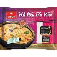 Szybkie dania obiadowe - VIFON - Zupa błyskawiczna HU TIEU BO KHO z nudlami ryzowymi o smaku wołowiny lekko pikantna 65g - miniaturka - grafika 1