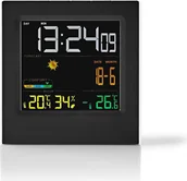 Stacje pogodowe - Stacja pogodowa Wewnątrz i na zewnątrz Zawiera bezprzewodowy czujnik pogody Prognoza pogody Wyświetlanie czasu Wyświetlacz LED Funkcja budzika - miniaturka - grafika 1