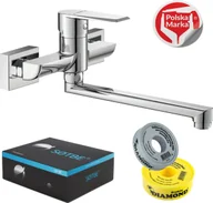 Baterie kuchenne - Bateria kuchenna Sotbe VORMA Bateria kuchenna ścienna kwadratowa Ruchoma wylewka 30 cm - miniaturka - grafika 1