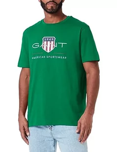 GANT Męski t-shirt REG Archive Shield SS T-Shirt, zielony (Lavish Green), Standard, Lavish Green, 4XL - Koszulki męskie - miniaturka - grafika 1