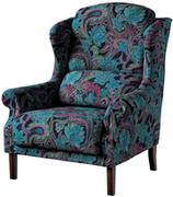 Fotele - Fotel Unique, wielokolorowy paisley, 85  107 cm, Velvet - miniaturka - grafika 1