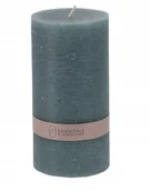 Świece - Świeca woskowa niebieska bezzapachowa 14 cm - miniaturka - grafika 1