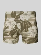 Kąpielówki męskie - Spodenki kąpielowe o kroju skinny fit z nadrukiem z logo - miniaturka - grafika 1