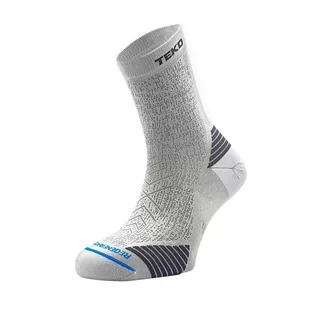 Skarpety do biegania Teko ecoRUN Short Crew Light Half Cushion 2.0 White - Skarpetki i podkolanówki sportowe - miniaturka - grafika 1