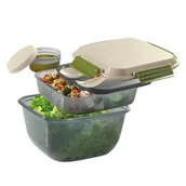 Pojemniki kuchenne - Cilio Pojemnik na lunch z wkładem chłodzącym i sztućcami 1500 ml beżowy CI-158410 - miniaturka - grafika 1