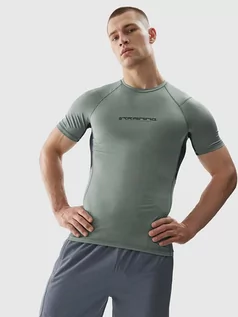 Koszulki sportowe męskie - 4F Koszulka sportowa w kolorze szarym - grafika 1