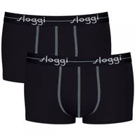Majtki męskie - Bokserki Start Hipster 2-pak czarne - Sloggi - miniaturka - grafika 1