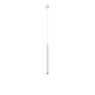 Q I Bianco/Rose Gold 40 lampa wisząca 1-punktowa biała/różowe złoto OR85181 - Lampy sufitowe - miniaturka - grafika 1