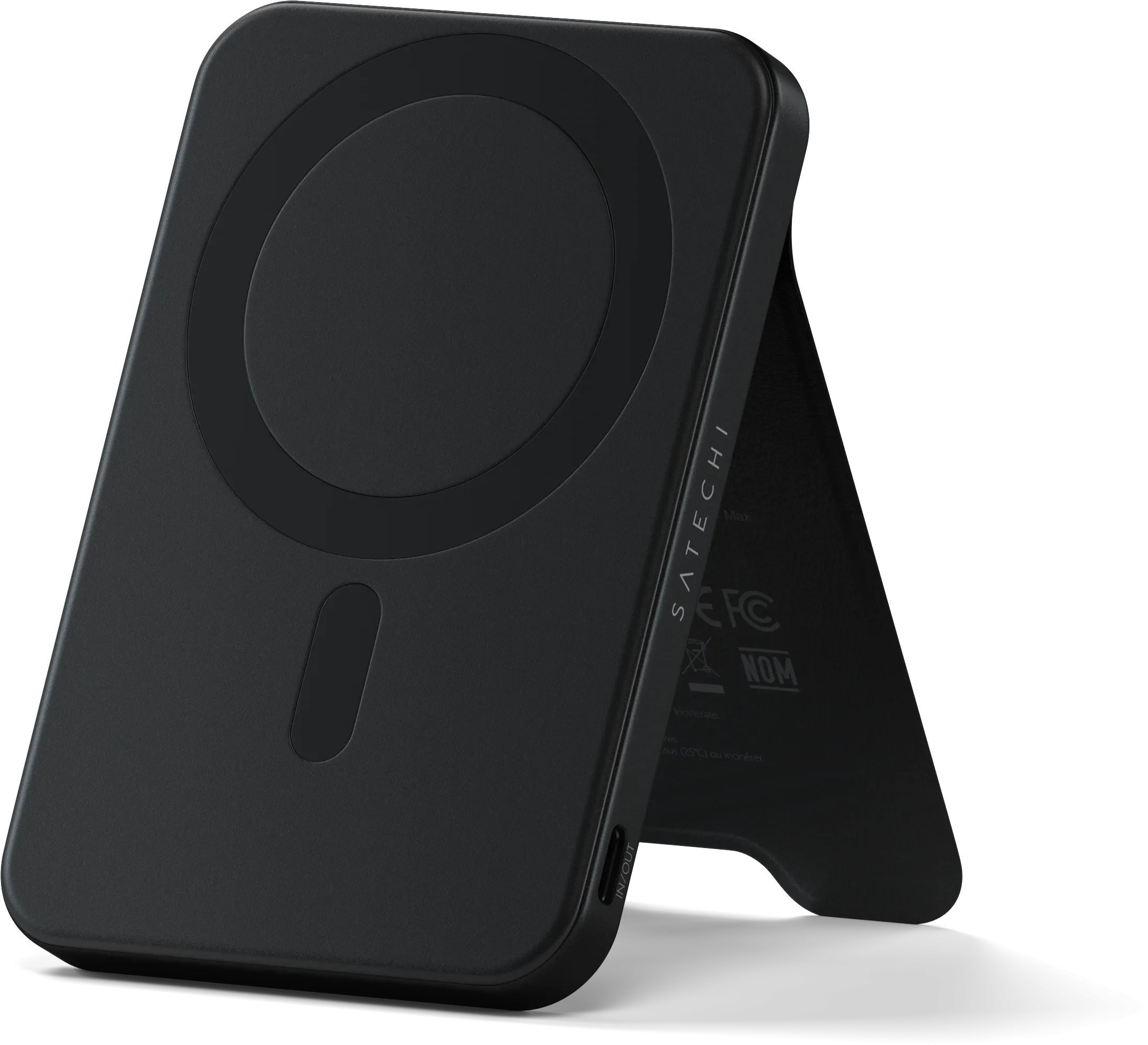 Magnetyczny powerbank z podstawką Satechi OntheGo Powerbank 5000mAh MagSafe Qi2 black