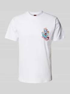 T-shirt z nadrukiem z logo - Koszulki męskie - miniaturka - grafika 1