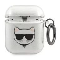 Akcesoria do słuchawek - Apple Karl Lagerfeld Etui Karl Lagerfeld KLA2UCHGS AirPods cover srebrny/silver Glitter Choupette KLD569SLV - miniaturka - grafika 1