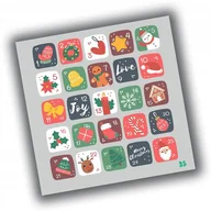 Kalendarze - NAKLEJKI ŚWIĄTECZNE KALENDARZ ADWENTOWY 35 20x20 - miniaturka - grafika 1