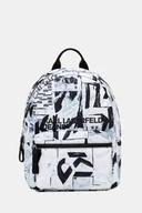 Plecaki - Karl Lagerfeld Jeans plecak kolor biały duży wzorzysty A4M30223 - miniaturka - grafika 1