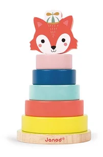 Janod Piramida Drewniana Lisek Baby Forest - Zabawki interaktywne dla dzieci - miniaturka - grafika 3