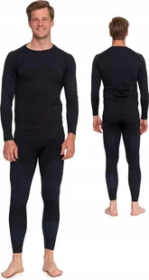 Męska bielizna termoaktywna Moraj bluza+spodnie KMT7000-003 czarny XL - Spodnie narciarskie - miniaturka - grafika 1