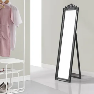 [en.casa] Lustro stojące Arezzo 160x40 cm pełnowymiarowe lustro stojące uchylne dekoracyjne w stylu barokowym do sypialni, salonu ciemnoszare - Lustra - miniaturka - grafika 1