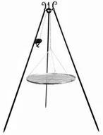 Grille - Grill na trójnogu z kołowrotkiem 180 cm, ruszt stal nierdzewna 60 cm - miniaturka - grafika 1