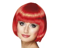 Dodatki do strojów karnawałowych - Boland Peruka Cabaret, czerwona, jeden rozmiar, czerwony 85892 - miniaturka - grafika 1