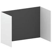 Inne meble biurowe - Parawan biurkowy FUTURE, 1200 x 1739 x 820, grafit/biały - miniaturka - grafika 1