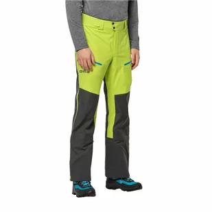 Męskie spodnie skiturowe Jack Wolfskin ALPSPITZE 3L PANTS M lime - 46 - Spodnie narciarskie - miniaturka - grafika 1