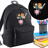 Plecaki szkolne i tornistry - Plecak Szkolny Tornister Minecraft 04 Czarny - miniaturka - grafika 1