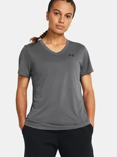 Under Armour Koszulka sportowa "Tech" w kolorze antracytowym - Koszulki sportowe damskie - miniaturka - grafika 1