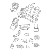 Akcesoria do fotelików - Audi AUDI 4l0019783cgra poszewka zamienna zestaw do siedzenia dziecka (Youngster Plus) w kolorze srebrno-szary/czarny 4L0019783CGRA - miniaturka - grafika 1