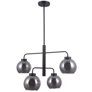 Italux Wisząca LAMPA loftowa POGGI PND-28028-4D szklana OPRAWA zwis kule balls czarne przydymione - Lampy sufitowe - miniaturka - grafika 1