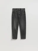 Spodnie damskie - Reserved - Jeansy mom fit slim - szary - miniaturka - grafika 1