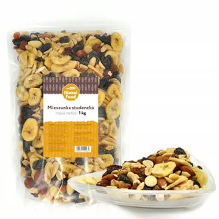 MIESZANKA STUDENCKA MIX ORZECHY BAKALIE GLOBAL FOOD 1KG 1000G - Orzechy i nasiona - miniaturka - grafika 1