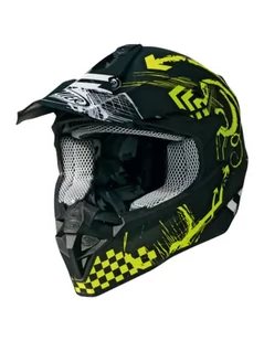 Premier CASCO EXIGE RX Y BM,CZARNY/Żółty FLUO ,XS - Kaski motocyklowe - miniaturka - grafika 1