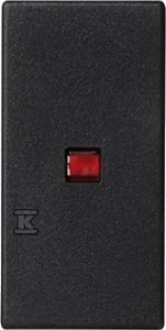 Kontakt Simon Kontakt_Simon Klawisz 45x22,5 łącznika uniwersalnego z podświetleniem szary grafit Simon Connect K115/14 - Klawisze i ramki - miniaturka - grafika 1