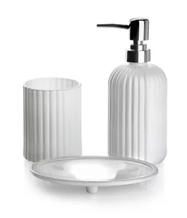 ARI WHITE Komplet Łazienkowy 400ml matowy biały - Akcesoria łazienkowe - miniaturka - grafika 1